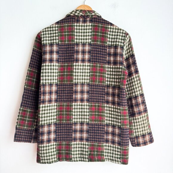 Vintage Sarah Morgan Patchwork Plaid Blazer S - Picture 4 of 6